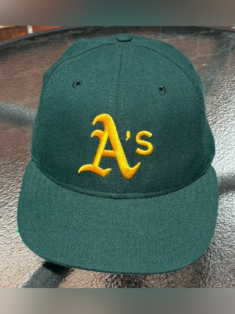 Vintage 90’s New Era Pro Model Oakland A’s Diamond Collection Fitted Hat 7 1/4 - Picture 2 of 9